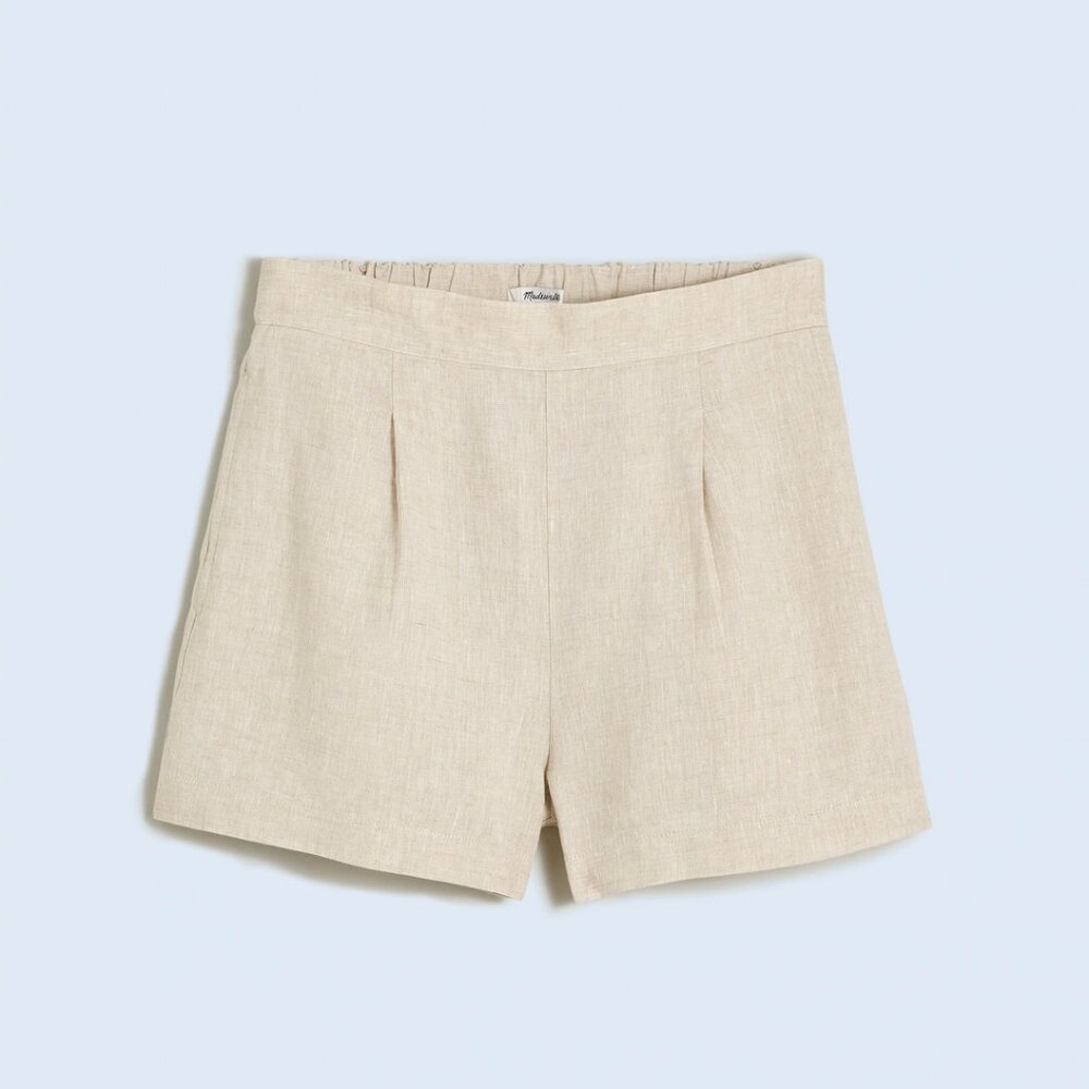 Madewell Clean Pull-On Shorts in 100% Linen